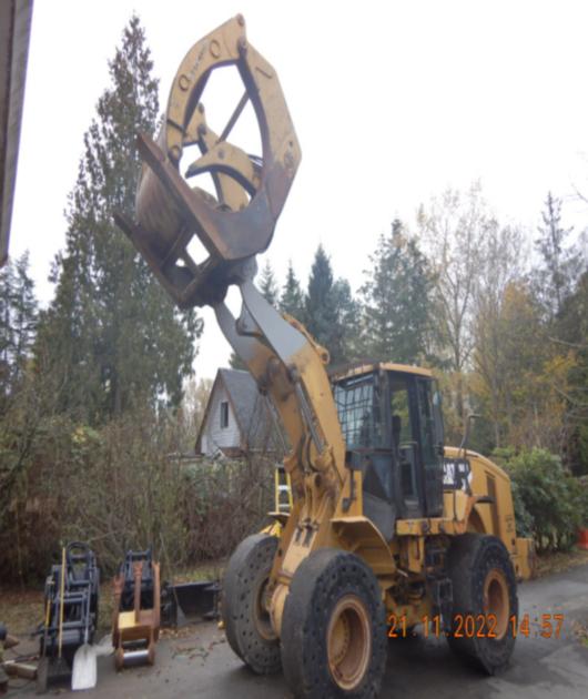 2010 CAT 966H C/W DAEQUIP LOG LOADER GRAPPLE 9400 HR GOOD RUNNER