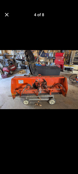 KUBOTA BX2750D, BX2751 snowblower with quick attach sub-frame 