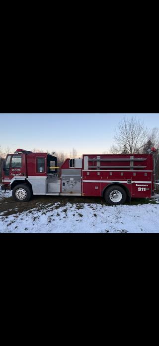 1989 Ford CF8000 Chassis  (Cargo Low Tilt) Pumper Fire Truck