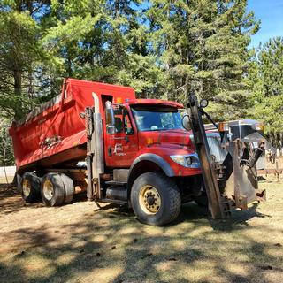 International 7600 plow truck