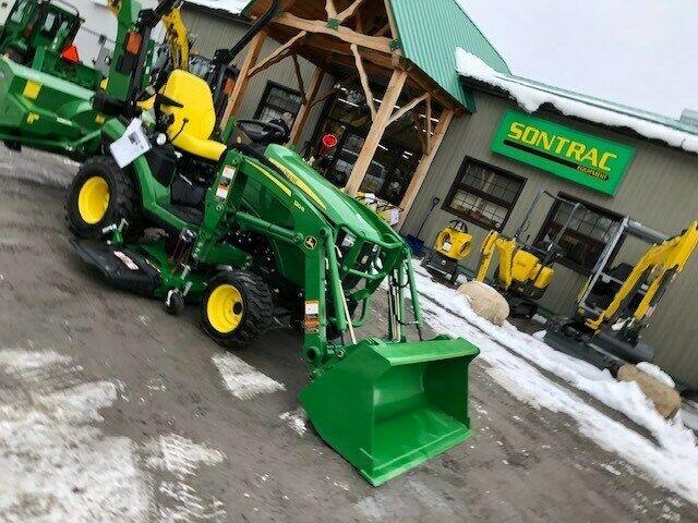2018 JOHN DEERE 1025R – COMPACT TRACTOR WITH LOADER AND MOWER!